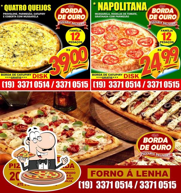 Peça pizza no Pizzaria BORDA De OURO