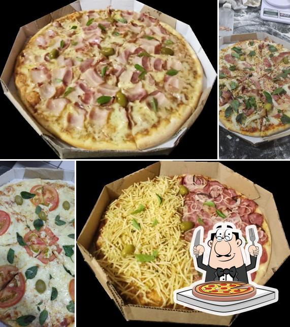 Escolha diferentes tipos de pizza