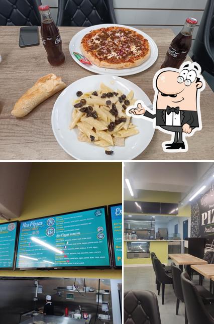 Voici l’image représentant la intérieur et nourriture sur Galfano Pizza