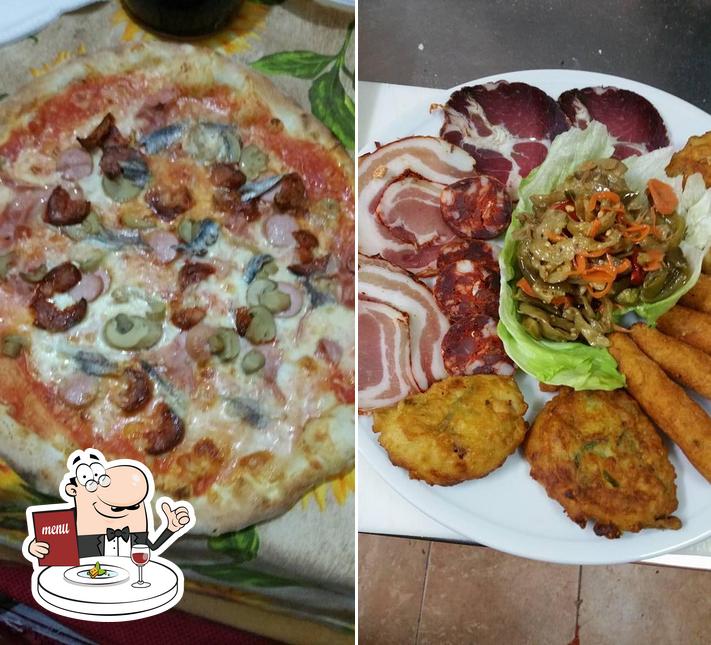 Cibo al Ristorante/pizzeria "La baita sulla roccia"