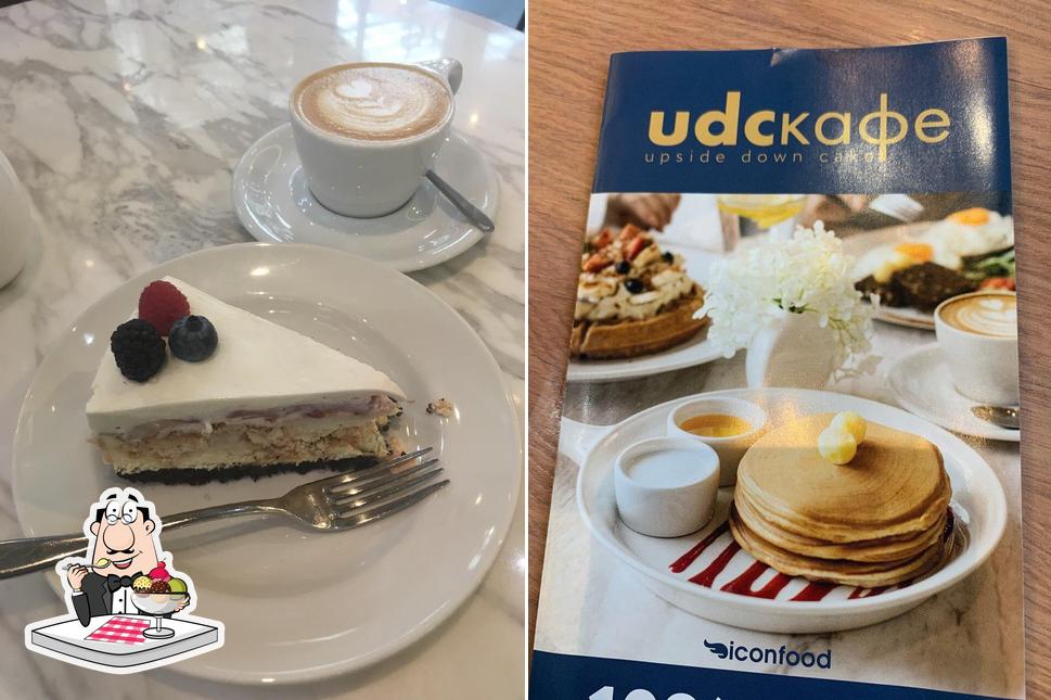 Udcкафе sert une éventail de desserts