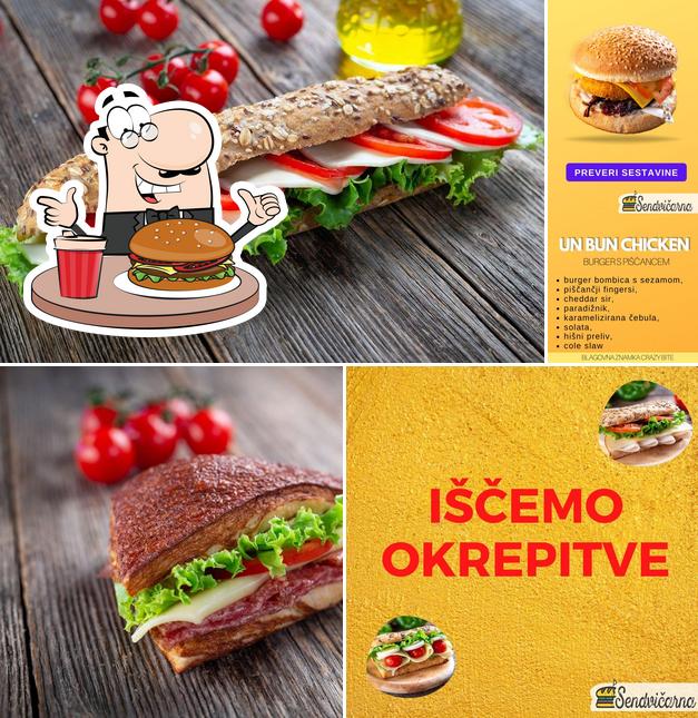 Ordina un hamburger a Sendvičarna