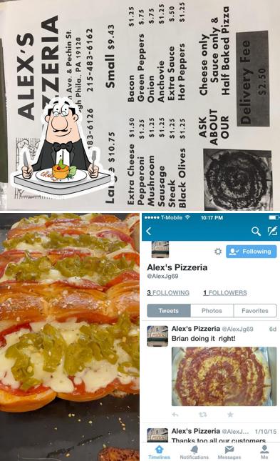 Еда в "Alex's Pizza"