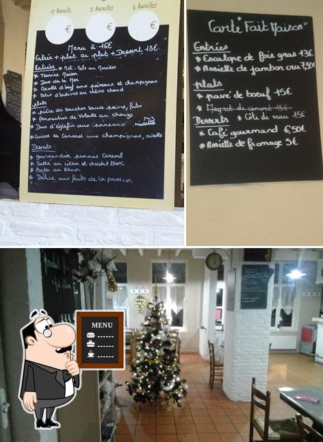 Voici la photo affichant la tableau noir et intérieur sur Restaurant/Brasserie L'Ecu