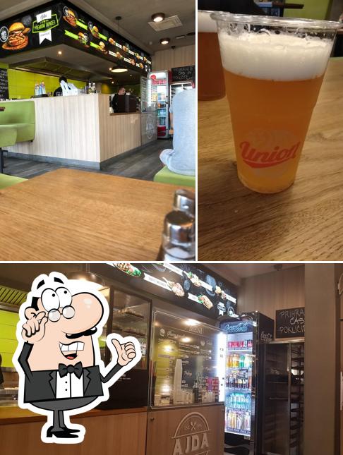 The image of Fast food Ajda’s interior and beer
