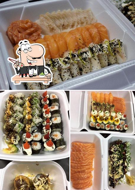 Prove diferentes opções de sushi