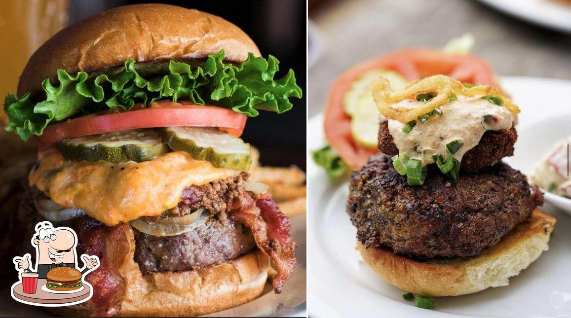 Try out a burger at Poe's Tavern