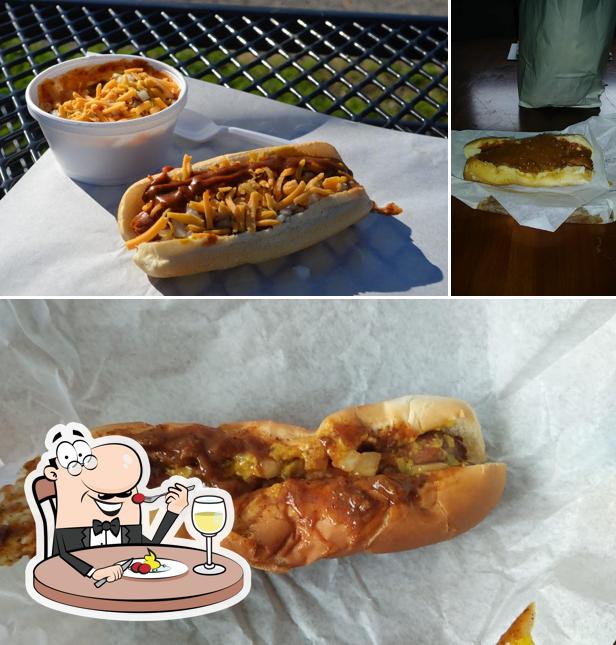 Food at Chili Dog Stand