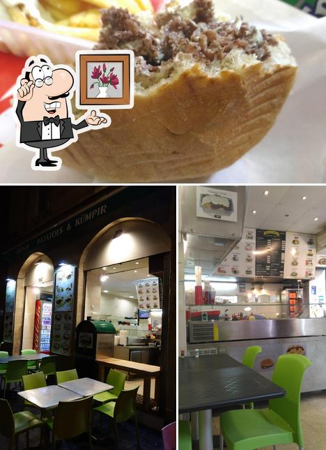 Voici la photo indiquant la intérieur et burger sur Doner & Potatoes