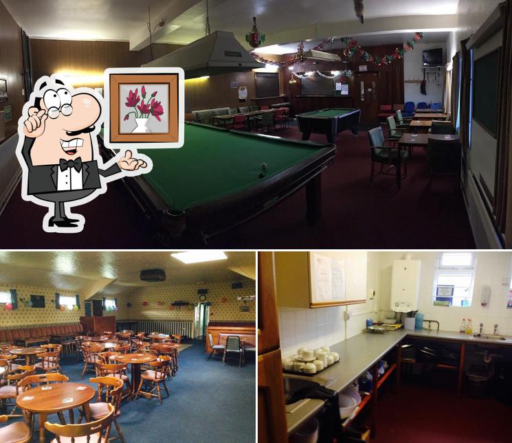 The interior of Bethesda Cricket & Bowling Club