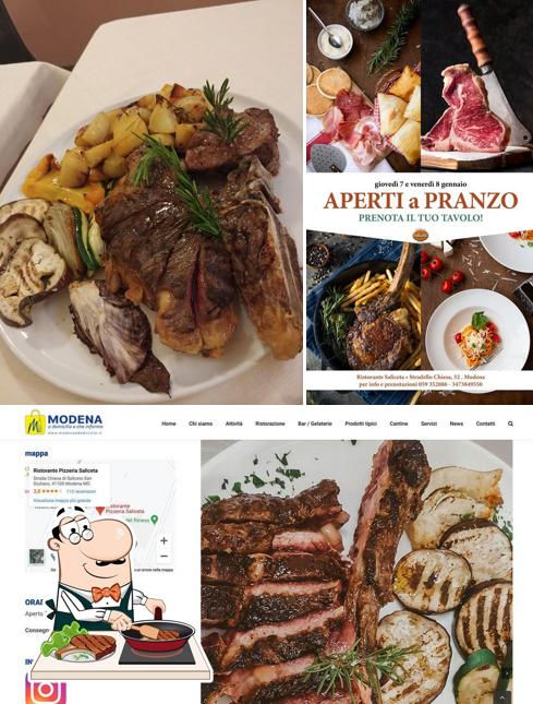 Ordina i piatti di carne a Ristorante Pizzeria Saliceta