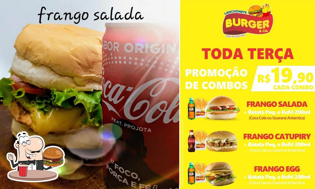 Experimente um hambúrguer no Lanchonete Burger & Cia