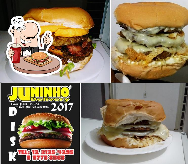 Delicie-se com um hambúrguer no JUNINHO DELIVERY HAMBURGUERIA PEDREGULHO