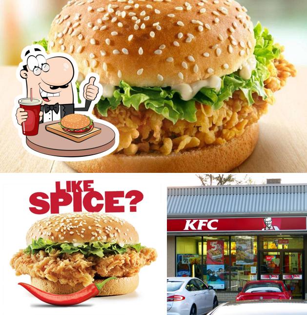 Order a burger at KFC