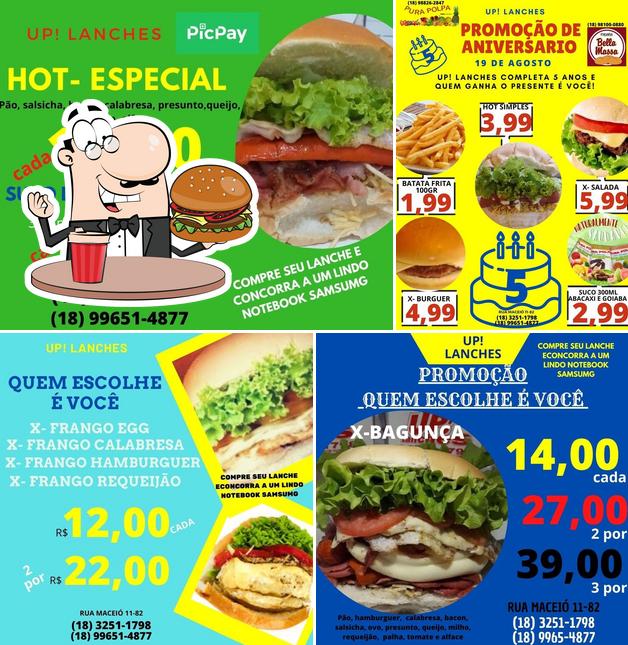 Consiga um hambúrguer no Up Lanches