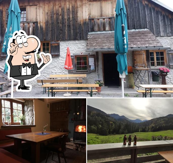 Die Inneneinrichtung von Alpe Kobel Berghütte/ Restaurant