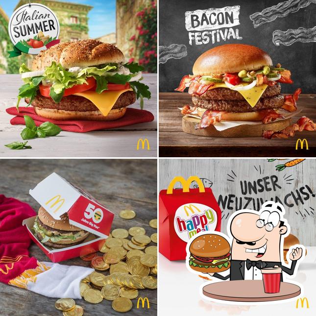Try out a burger at McDonald's Pasching