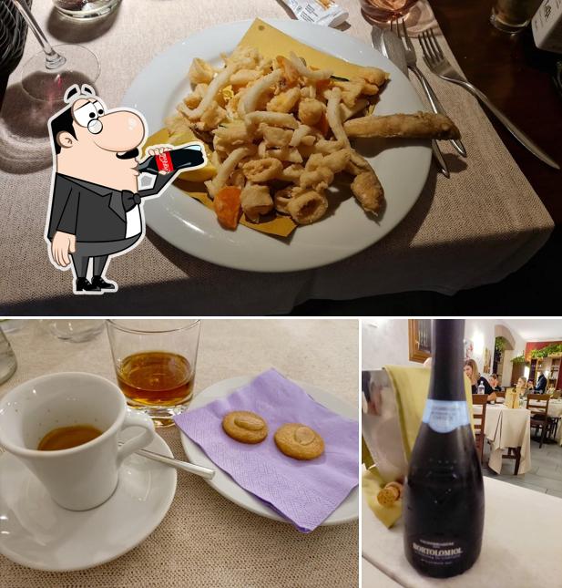 Observa las imágenes donde puedes ver bebida y comida en Trattoria L'Ortica