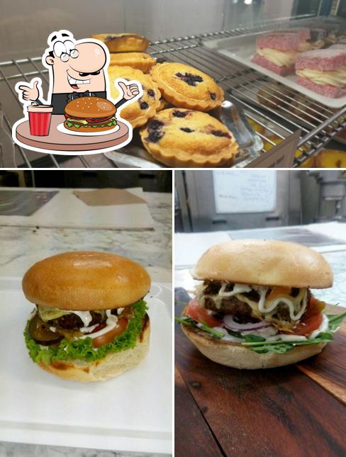 Order a burger at Devon Bakery &amp; takeaweys