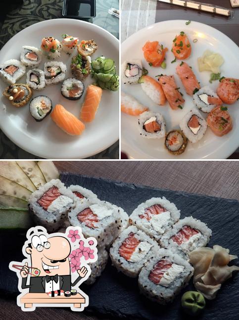 Prove diferentes opções de sushi