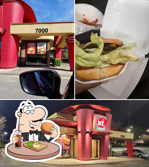 Try out a burger at Jack in the Box
