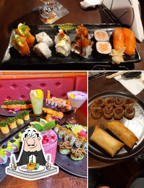 Comida em Conebox Sushi e Gastrobar