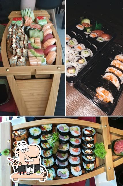 Kostet verschiedene Sushi-Optionen