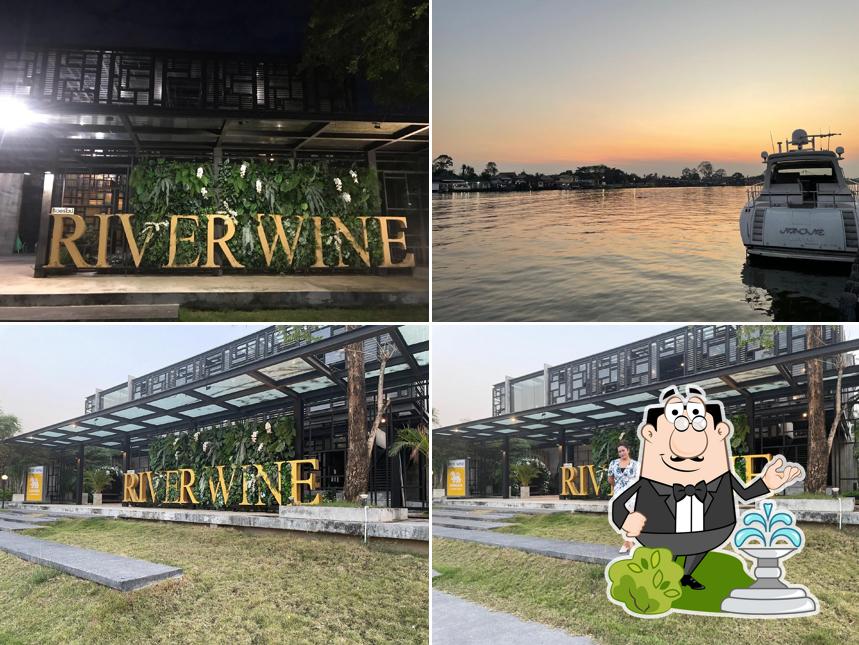 You can get some fresh air at the outside area of River Wine