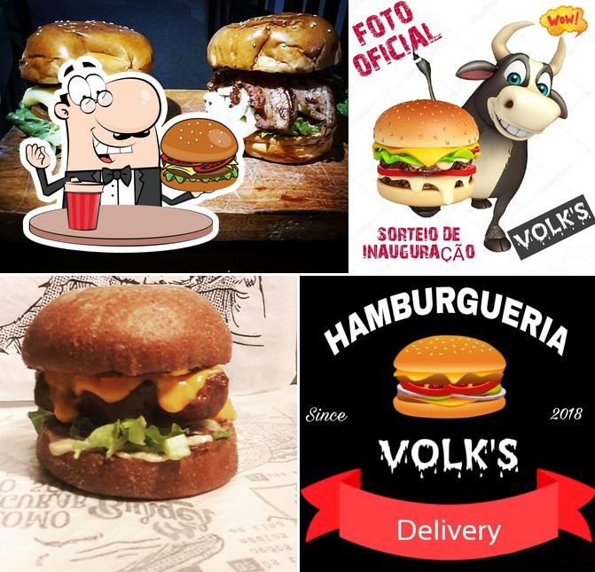 Delicie-se com um hambúrguer no Volks Burger