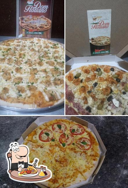 Escolha pizza no Restaurante e Pizzaria Dom Floriano