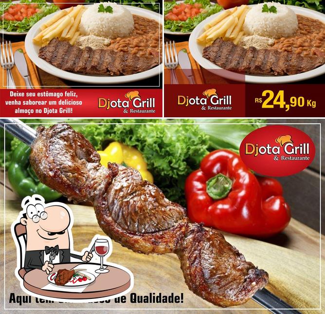 Escolha refeições de carne no Restaurante Djota Grill