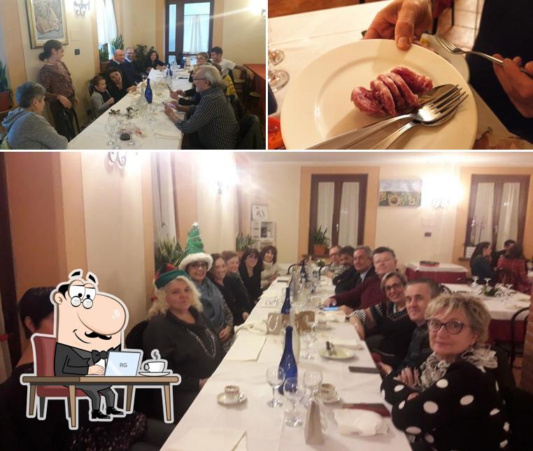 Gli interni di Osteria dell'Orso Ghiotto