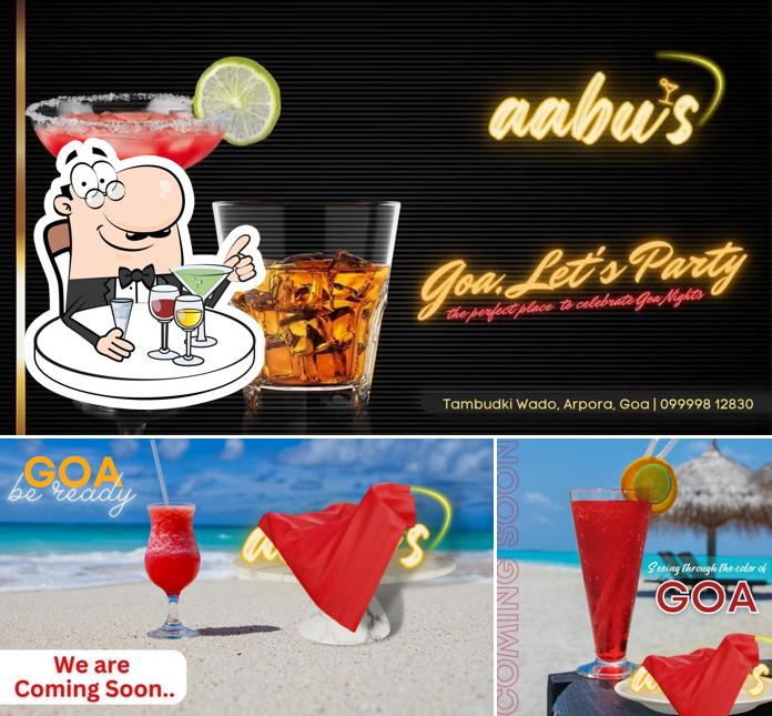 Aabu's Bar & cafe serves alcohol