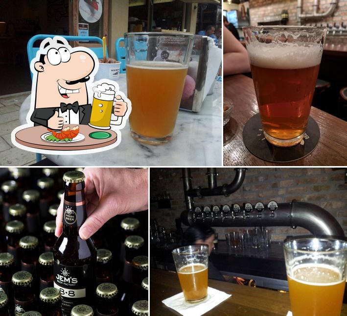 Vous pouvez prendre une pinte de bière blonde ou brune