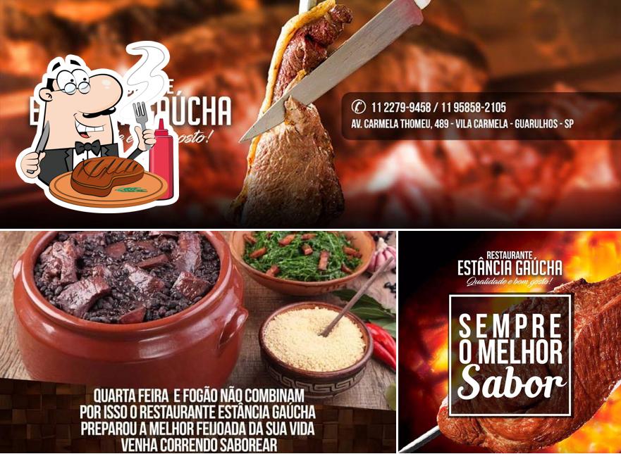 Experimente pratos de carne no Estancia Gaucha