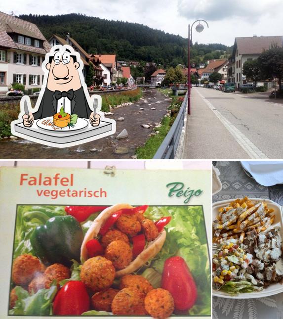 This is the image depicting food and exterior at Star Kebab Schiltach