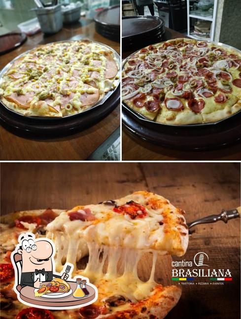 Consiga pizza no Cantina Brasiliana