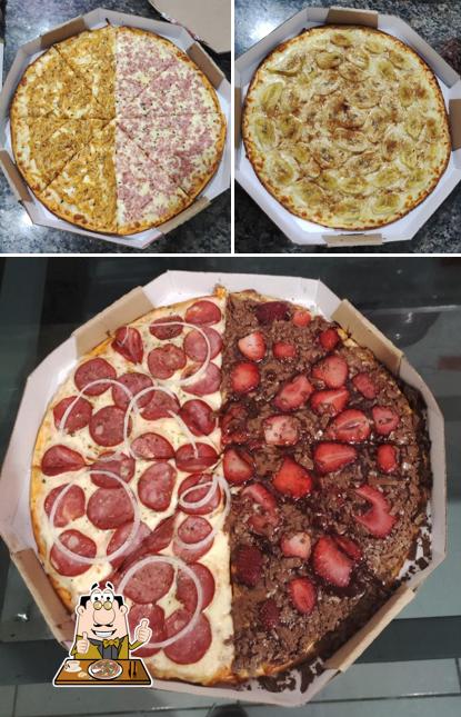 Consiga diferentes tipos de pizza