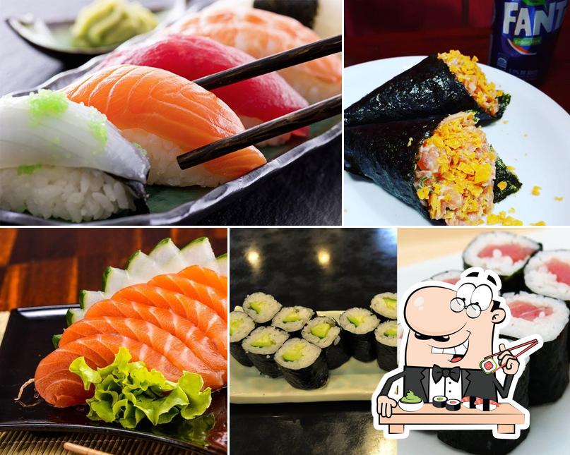 Peça diversas opções de sushi