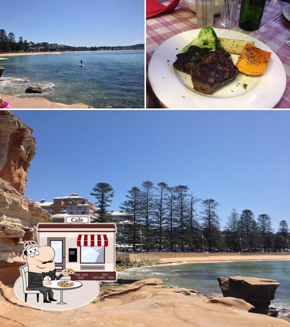 Among different things one can find exterior and dining table at Hungry Wolf's Terrigal