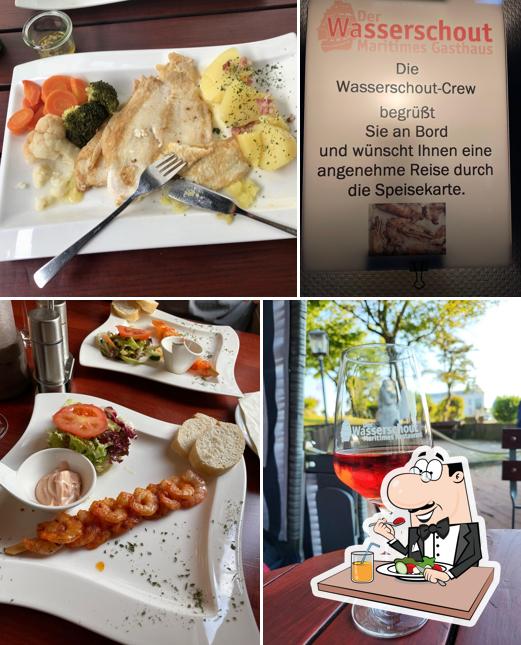 Essen im Restaurant Wasserschout