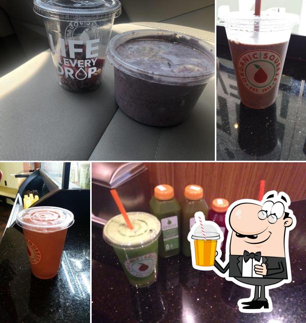 Enjoy a beverage at Organic Squeeze