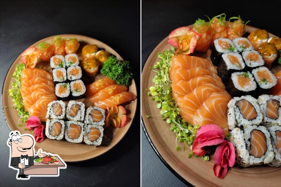 Escolha diversos refeições de frutos do mar disponíveis no Restaurante Japonês - RK SUSHI