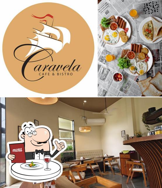 Among different things one can find food and interior at Caravela Cafe And Bistro