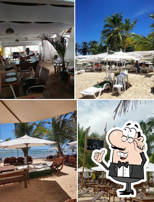 O interior do La Plage Beach club