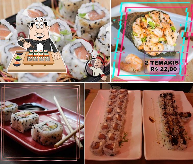 Rolos de sushi são oferecidos por Temakeria Universitária