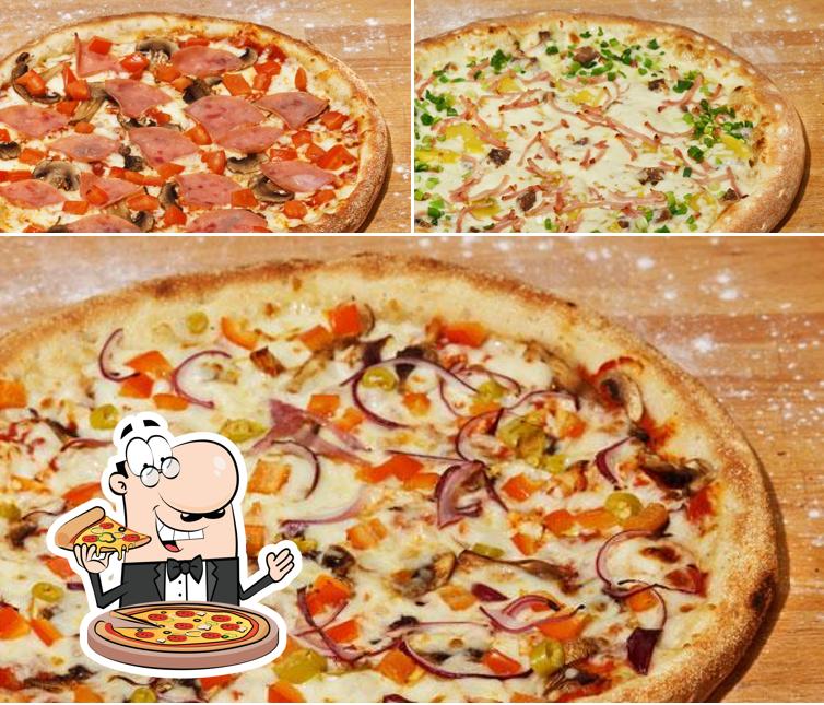 Pick different types of pizza