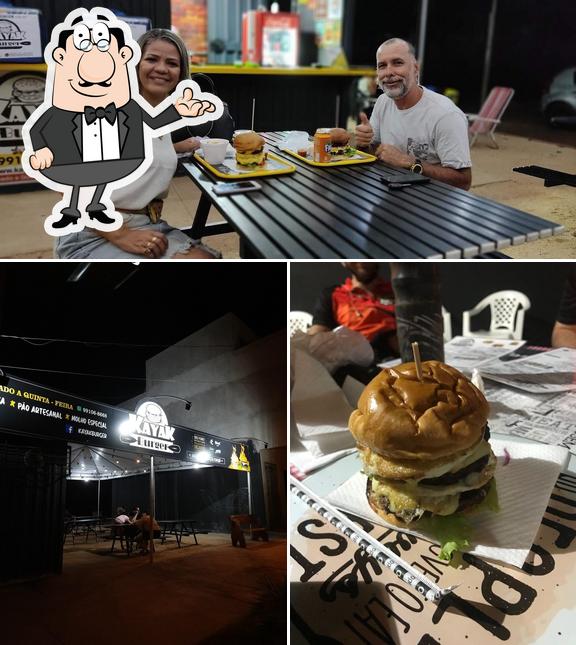 O interior do Kayak Burger