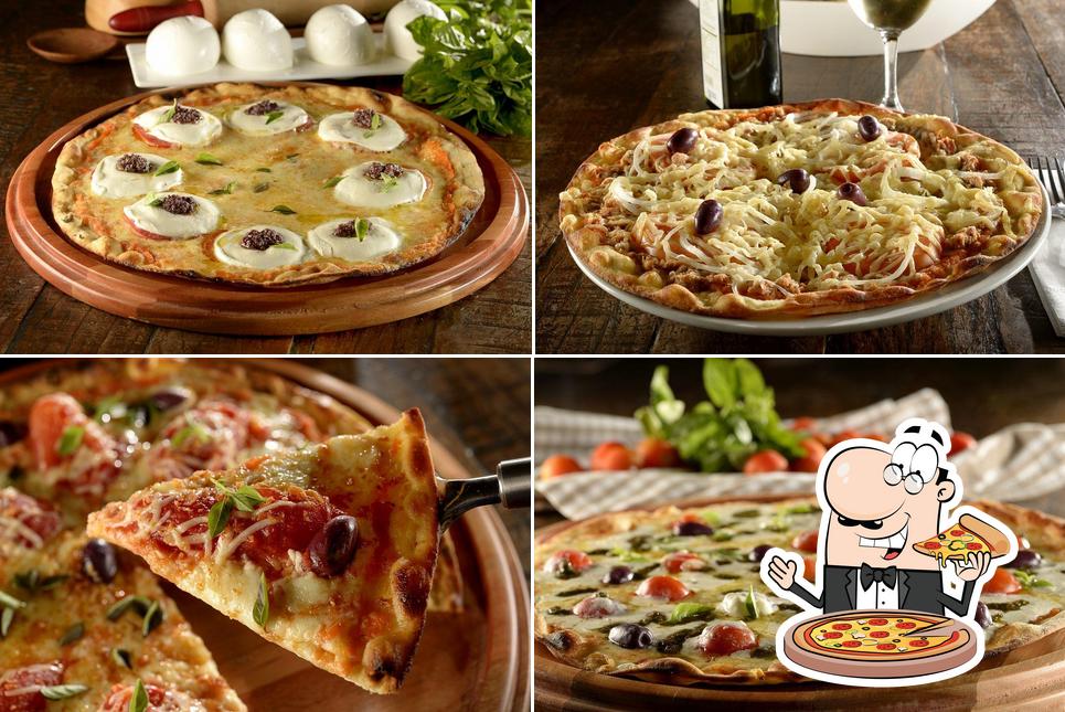 Escolha diferentes tipos de pizza