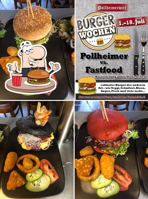 Order a burger at Pollheimerwirt